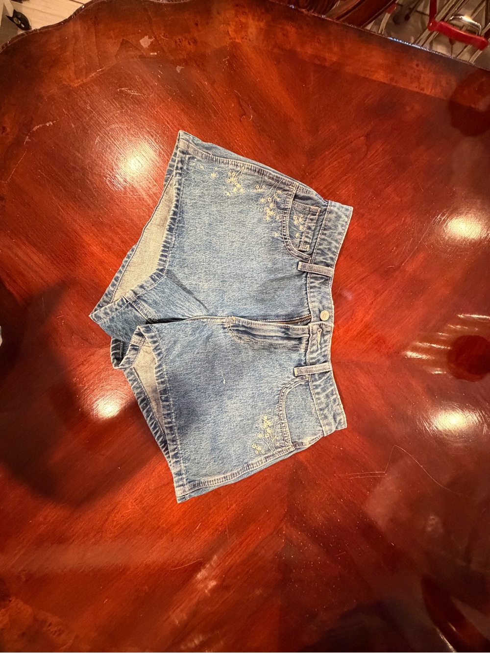 Hollister Light Blue Denim Cutoff Shorts